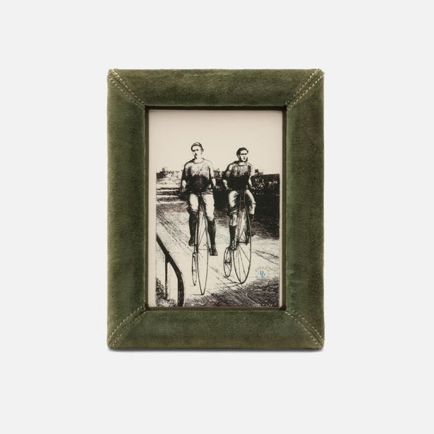 Pigeon & Poodle - JUNEAU, Deep Green, Frame, 5"x7" Velvet