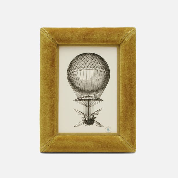 Pigeon & Poodle - JUNEAU, Ocher Velvet, Frame, 5"x7" Velvet