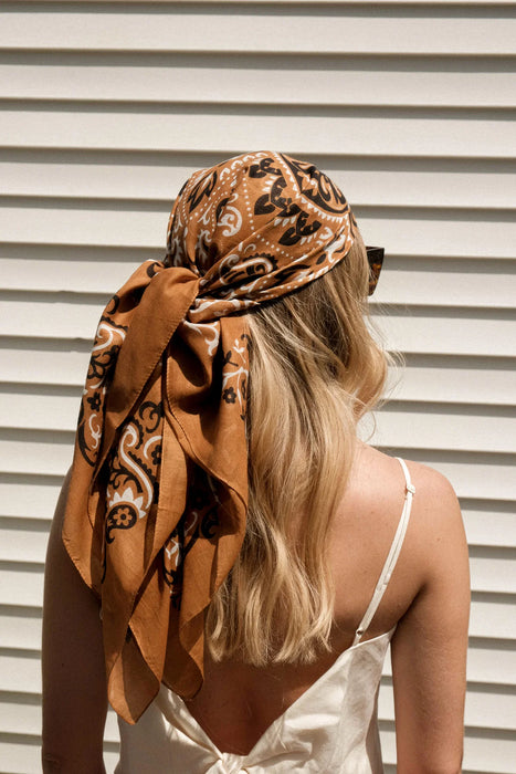 Maison Lecomte Flament Foulard Bandana Camel