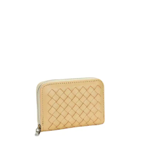 Mini Woven Wallet - Tan
