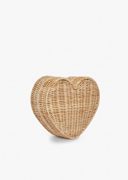 Sisal Woven Wicker Clutch Bag with Magnetic Closure