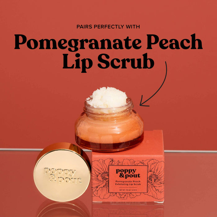 Poppy & Pout Lip Balm, Pomegranate Peach