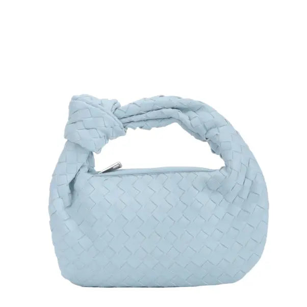 Braided Hattie Bag- arctic blue
