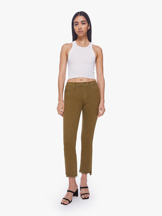 Mother The Insider Step Crop Frey (fir green)