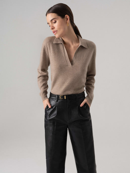 W. Cashmere Christina Polo Sweater
