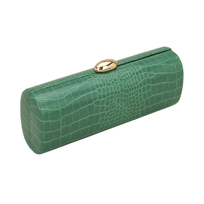 Faux Leather Textured Pattern Clutch Evening Bag
