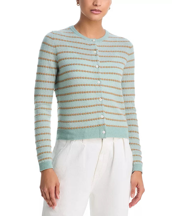 Guest in Residence Pebble Stripe Jane Cardigan (SAGE BRUSH)