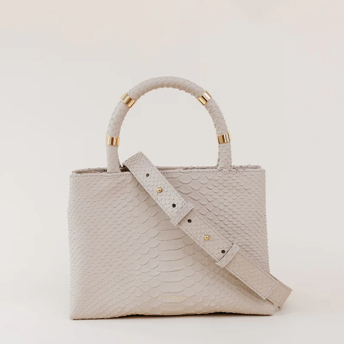 J. Lowery Beige Python Bag