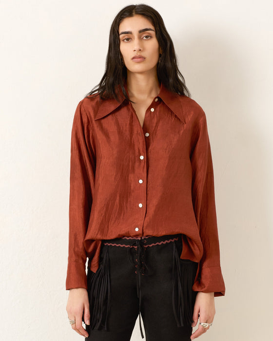 Alix of Bohemia Dana Saddle Silk Top