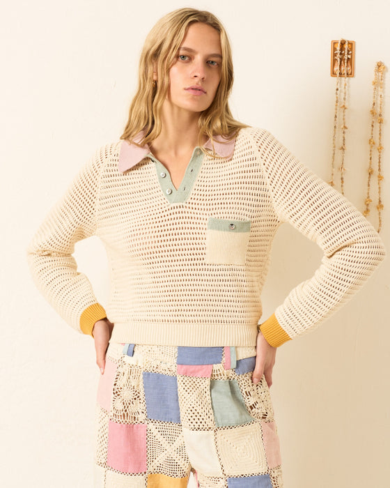 Alix of Bohemia Liza Sorbet Crochet Top