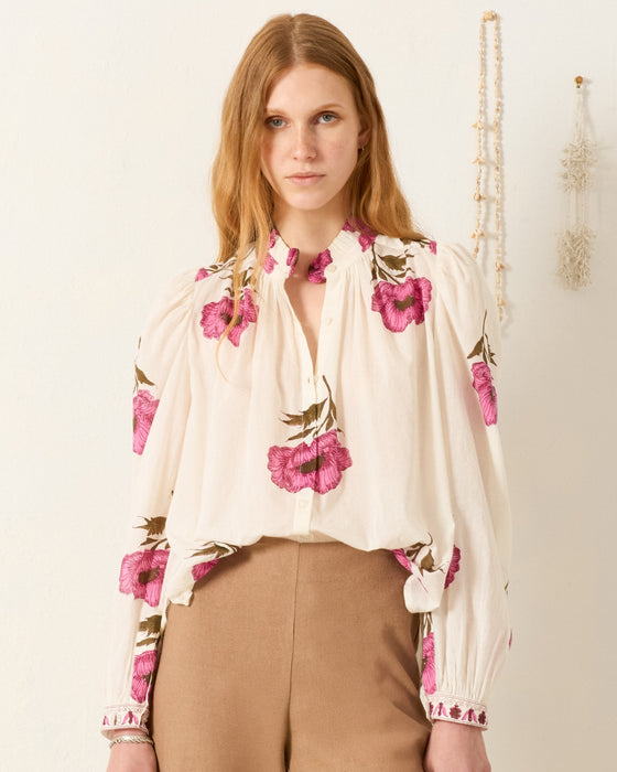 Alix of Bohemia Annabel Fuchsia Poppy Top