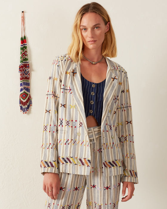 Alix of Bohemia Elodie Arrow Linen Jacket