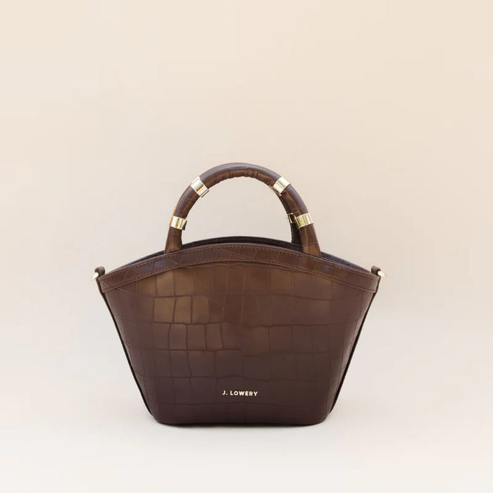 J. Lowery MINI TOTE | Espresso Croc