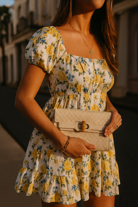 CC Broad Clutch- Cream