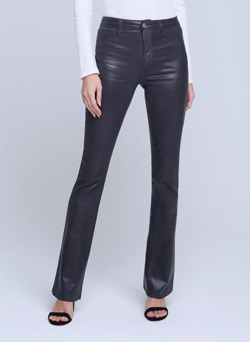 L'agence Ruth H/R Straight Raw Hem Coated Pant