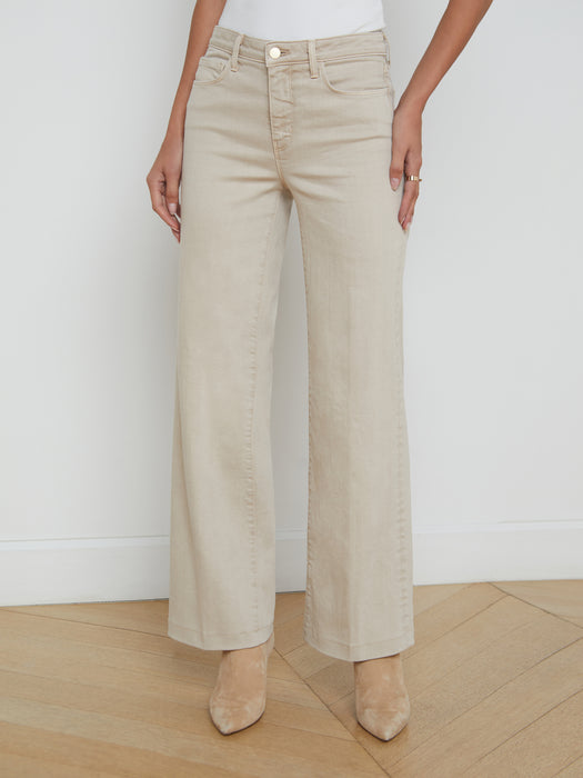L'agence Scottie H/R Wide Leg (biscuit)