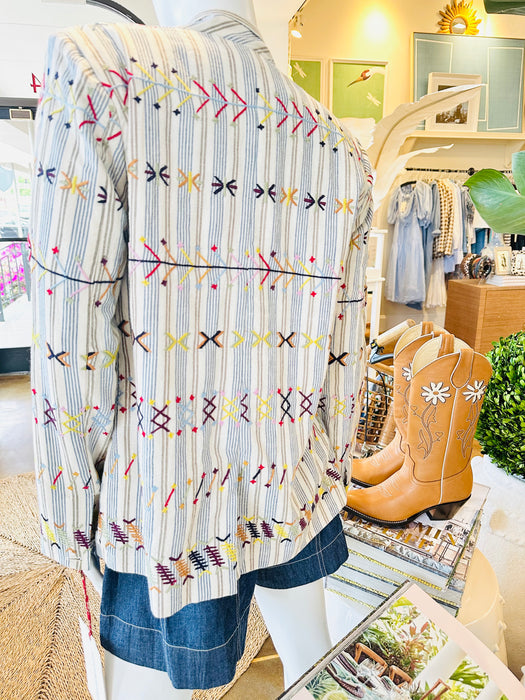 Alix of Bohemia Elodie Arrow Linen Jacket