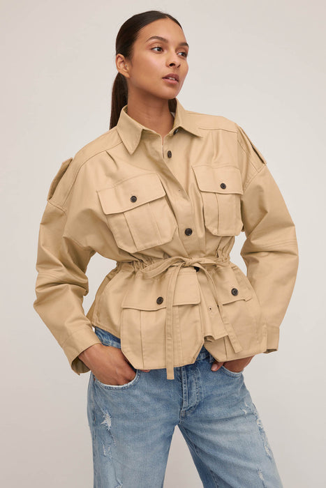 Marissa Webb Dante Crisp Canvas Cropped Utility Jacket