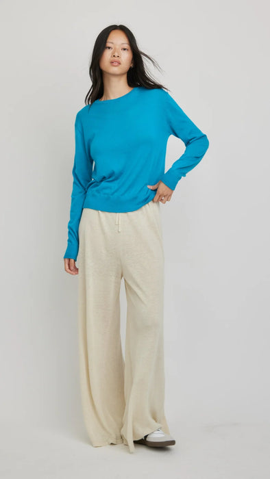 Kathryn McCarron Marguerite Paper Thin Cashmere Sweater | Peacock