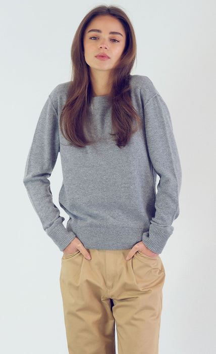 Kathryn McCarron Benny Cashmere Sweater (gray)
