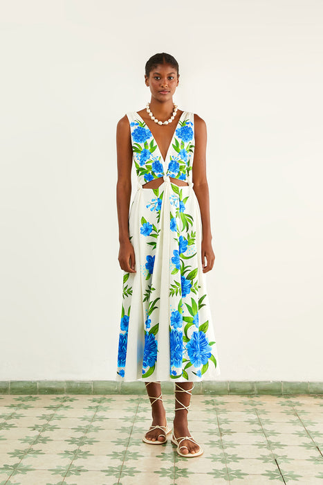 romantic midi dress Farm Romantic Garden Off White Midi Dress– HIVE