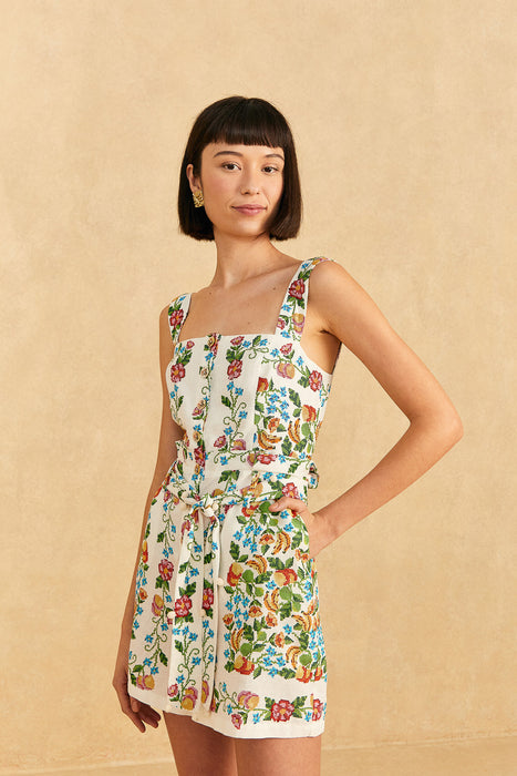 Farm Tropical Romance Off White Romper