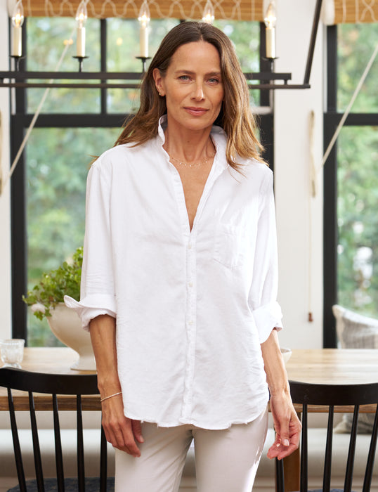 Frank and Eileen White Denim Eileen Top