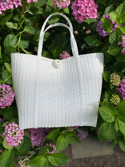 The Lilly Line Large Solid White Tote Bag
