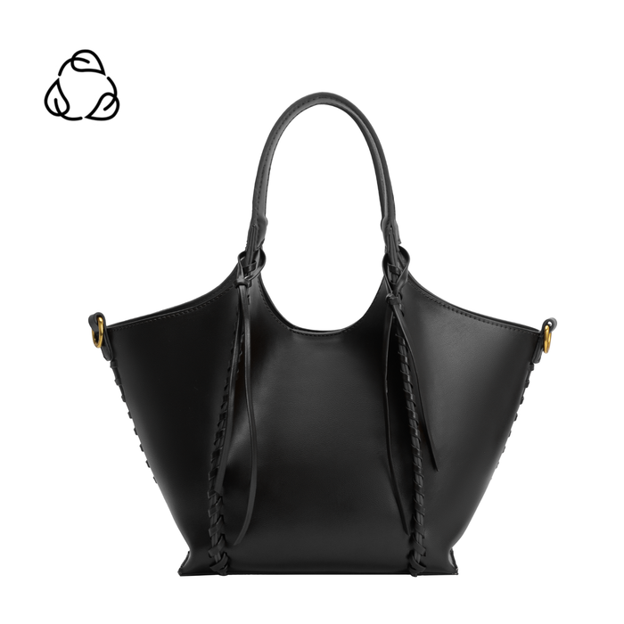Belinda Black Recycled Vegan Leather Tote Bag