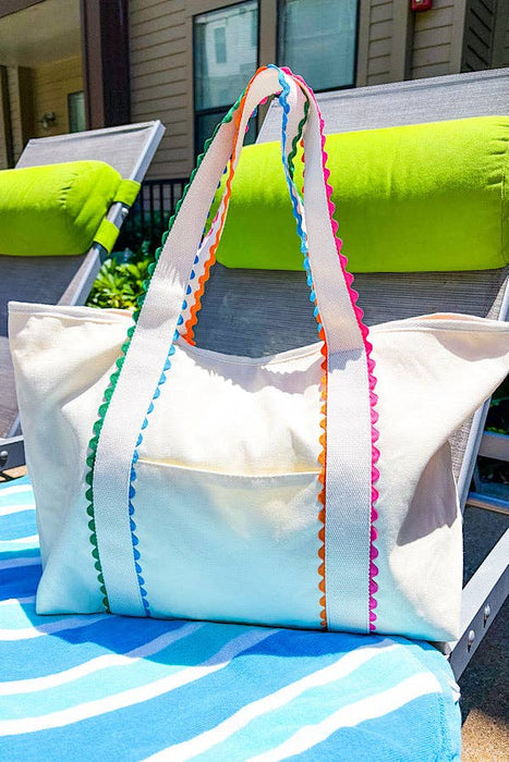 Spencer Rick Rack Trim Tote Bag