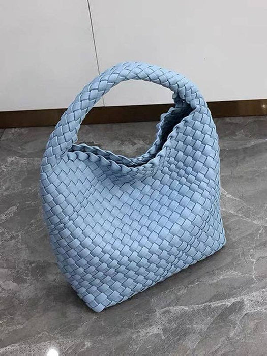 Sky Blue  Woven Bags Handbag