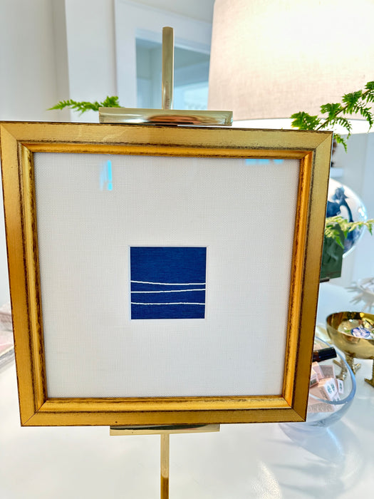 Kayce Hughes Tiny Horizon on Blue Silk 10.5 x 10.5