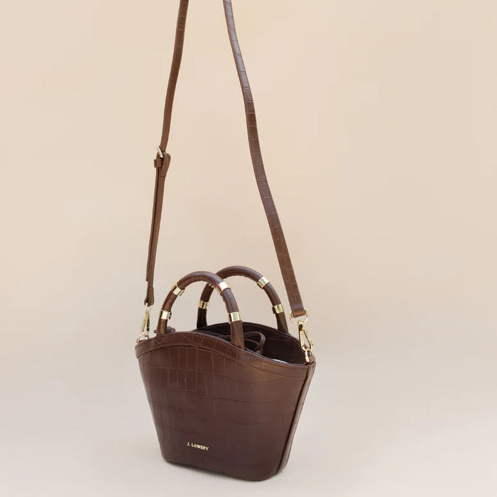 J. Lowery MINI TOTE | Espresso Croc