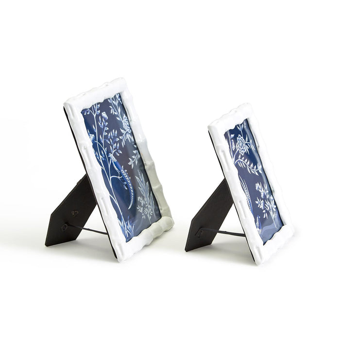 Two's Company White Bamboo Frame