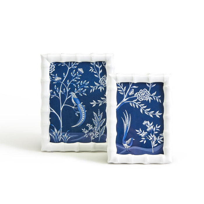 Two's Company White Bamboo Frame