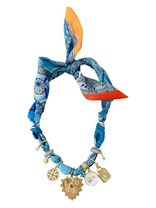Shirley Multi Charm Scarf Necklace