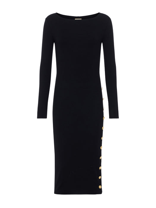 L'agence ASTRA L/S MIDI SLIT DRESS