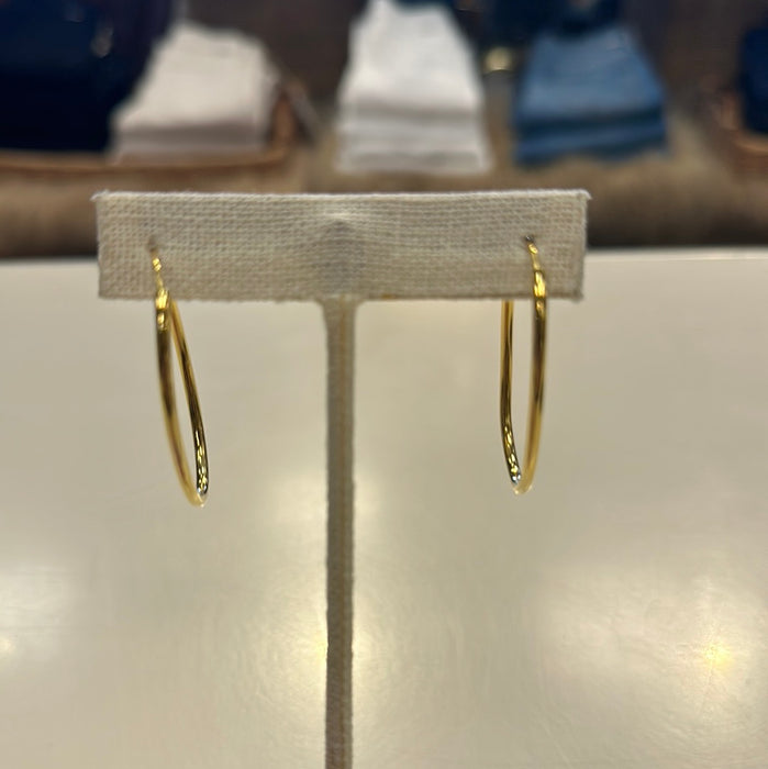 Elyssa Bass Oval 1/2" Gold Hoops