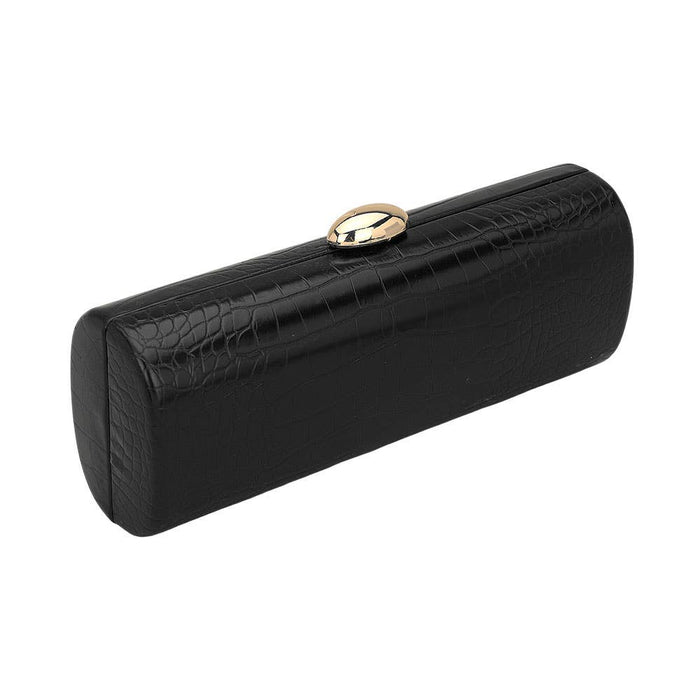 Faux Leather Textured Pattern Clutch Evening Bag