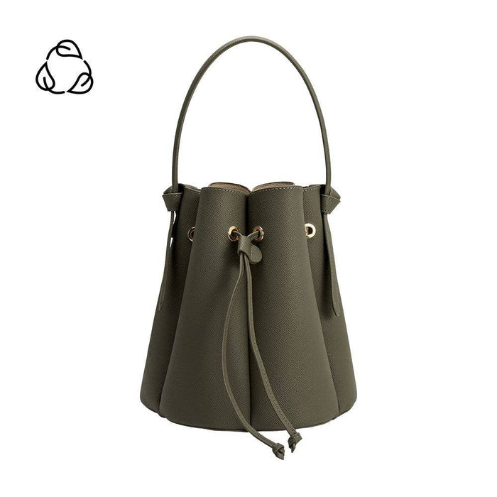 Laguna Olive Recycled Vegan Leather Top Handle Bag