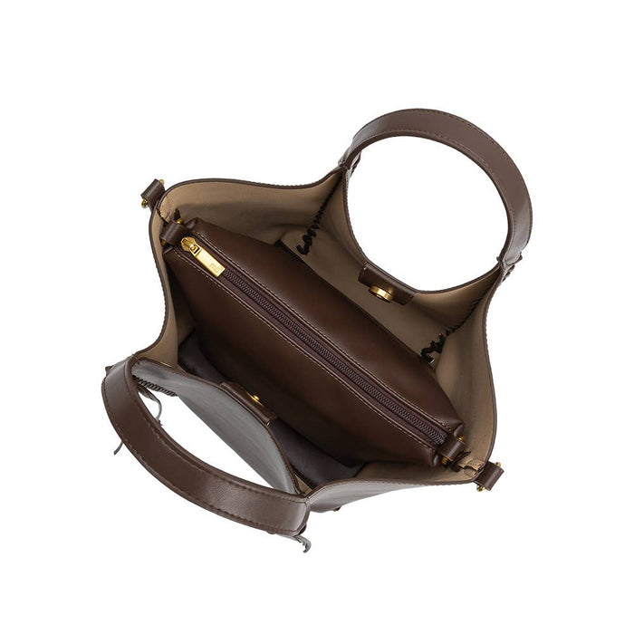 Belinda Espresso Recycled Vegan Leather Tote