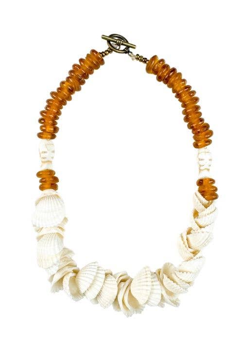 Twig and Twine Stacked Shell Necklace | Neutral