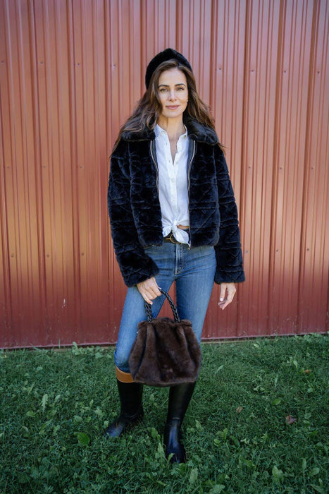 Heather Faux Fur Handbag- WS