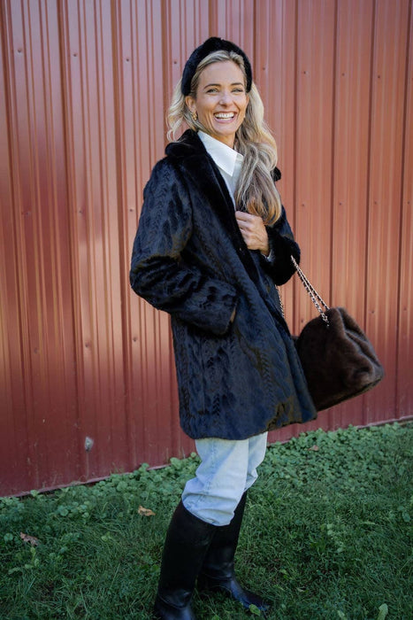 Faye Faux Fur Handbag Tote- WS