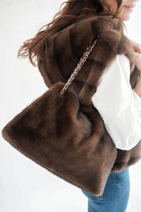 Faye Faux Fur Handbag Tote- WS