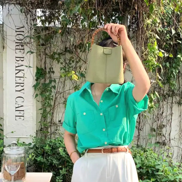 Bamboo Top Handle Green