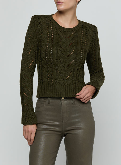 L'agence MIO CABLE CROP PULLOVER