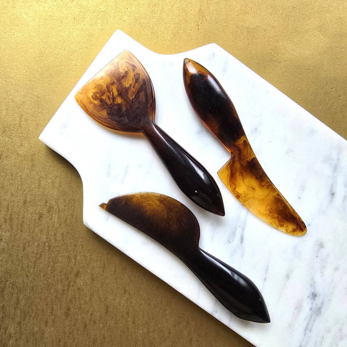 Gibb & Daan 3-Piece Cheese Knives Set - Resin Charcuterie Tools