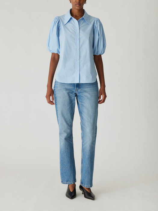 Rebecca Taylor Puff Sleeve Button Down Top