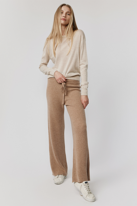 Kathryn McCarron Marguerite Paper Thin Cashmere Sweater (oatmeal)
